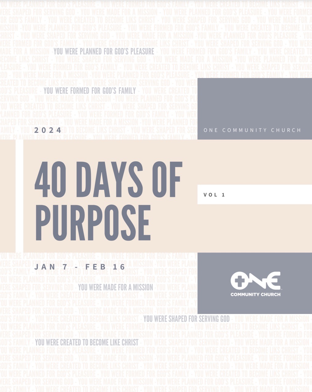 40 Days of Purpose Vol 1